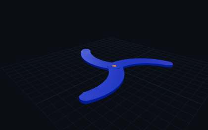 Bumerang / Frisbee – 3D-Druck-Generator – 3D-Druck Vorschau