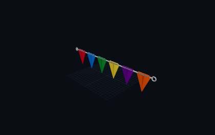 Wimpelkette & Girlanden-Generator – 3D-Druck-Generator – 3D-Druck Vorschau