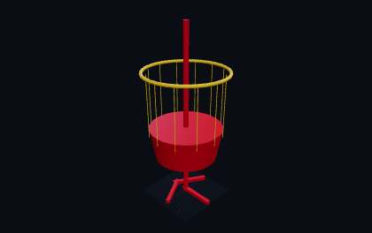 Disc Golf Basket – 3D-Druck-Generator – 3D-Druck Vorschau