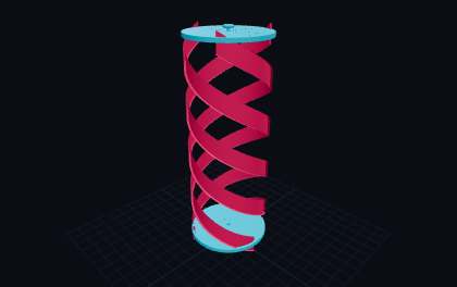 Helix Wind-Spinner – 3D-Druck-Generator – 3D-Druck Vorschau