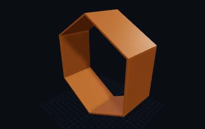 Hexagon-Wandregal – 3D-Druck-Generator – 3D-Druck Vorschau