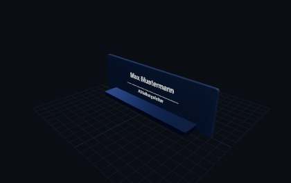 Schreibtisch-Schilder – 3D-Druck-Generator – 3D-Druck Vorschau
