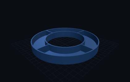 Tumbler Snack-Tray – 3D-Druck-Generator – 3D-Druck Vorschau