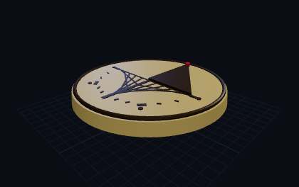 Sonnenuhr – 3D-Druck-Generator – 3D-Druck Vorschau