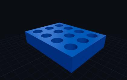 Reagenzglas-Staender – 3D-Druck-Generator – 3D-Druck Vorschau
