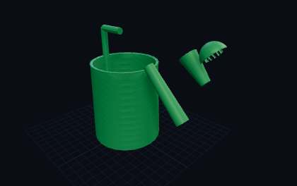 Giesskanne & Bewaesserungs-Aufsatz – 3D-Druck-Generator – 3D-Druck Vorschau