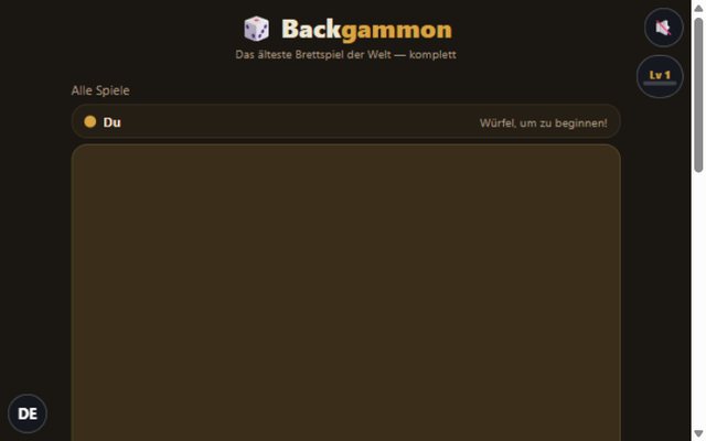 Backgammon-Brett mit Steinen