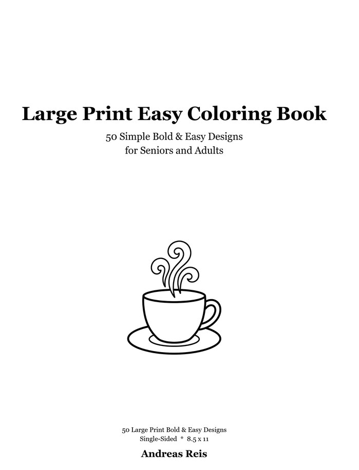Large Print Easy Coloring – Buchcover