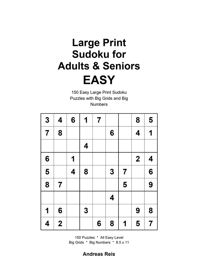 Large Print Sudoku - Easy – Buchcover