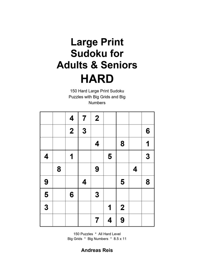 Large Print Sudoku - Hard – Buchcover