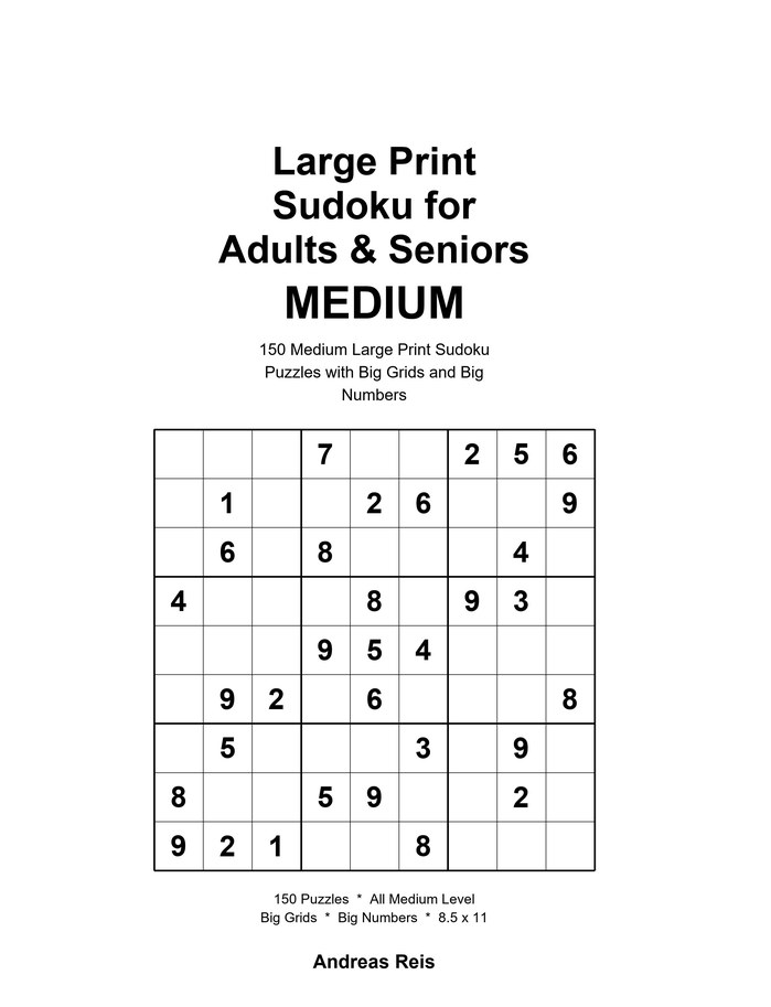 Large Print Sudoku - Medium – Buchcover