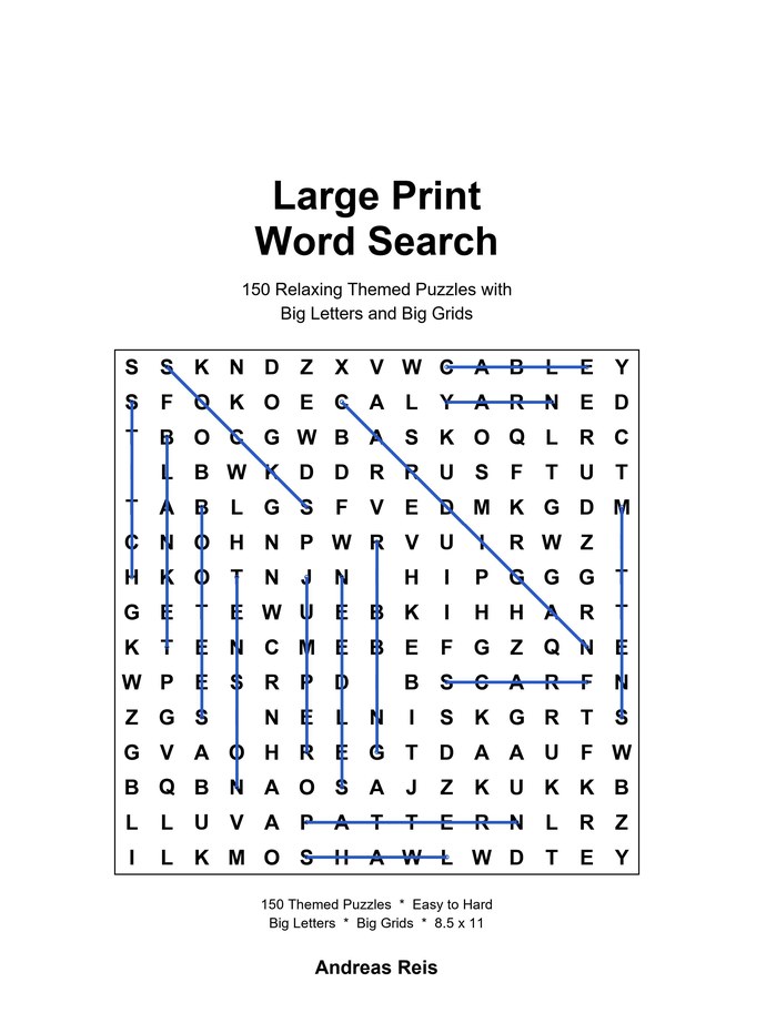 Large Print Word Search – Buchcover