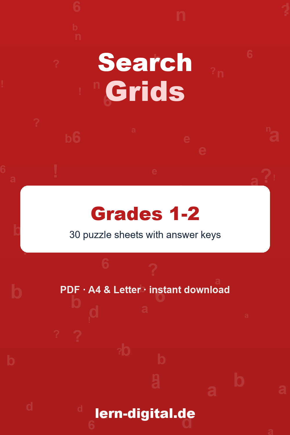 Cover: Search Grids: Find and Count – Grades 1-4 · Ages 6-10