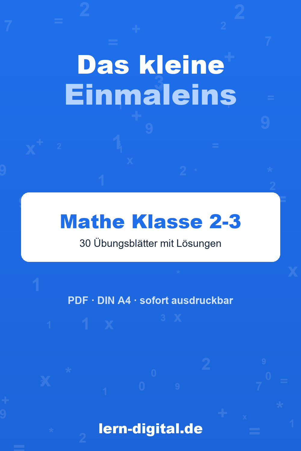 Cover: Arbeitsblätter kleines Einmaleins 1 bis 10