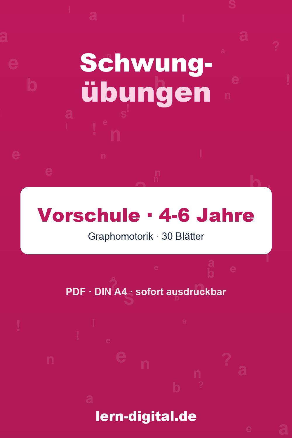 Cover: Schwungübungen – Vorschule · 4-6 Jahre